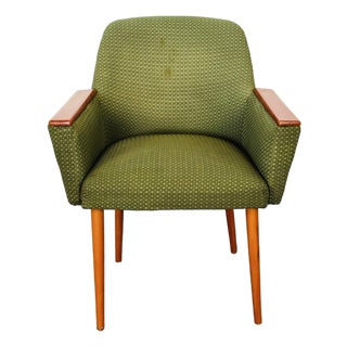 Vintage Chair in Green Upholstery, 1960 For Sale