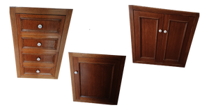 Vintage Chest of Drawers in Walnut, 1990s, Set of 3