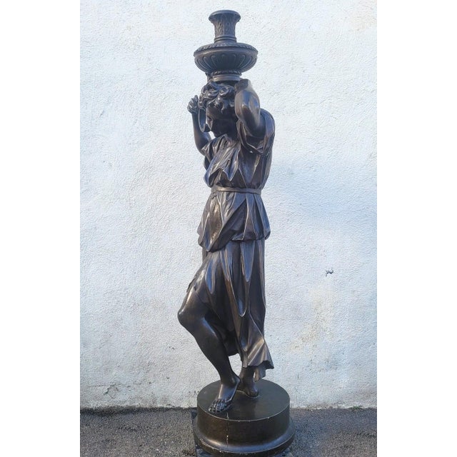 Large Sculpture of Woman, 1800s, Wood For Sale - Image 3 of 18