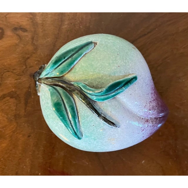 Antique 19th Century Chinese Temple Altar Fruit in Sea Foam Green Blue Color For Sale - Image 11 of 13