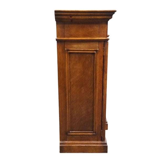Vintage Antique Mediterranean Tuscan Style Alder Wood 77" Wine Storage Credenza Buffet W. Inlaid Features For Sale - Image 14 of 14