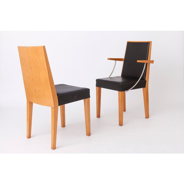 Beige Vintage Scandinavian Oak Chairs, 1990s, Set of 2 For Sale - Image 8 of 12