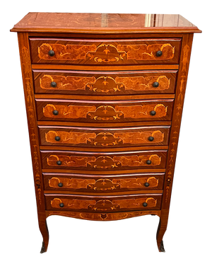 Vintage Inlaid Chest of Drawers, 1960s