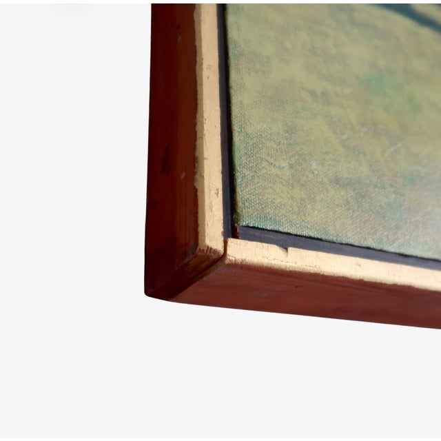 Late 20th Century Original Impressionist Oil Painting by William Rabon of Oklahoma Pastoral Landscape Scene Framed Mid-Century For Sale - Image 11 of 15