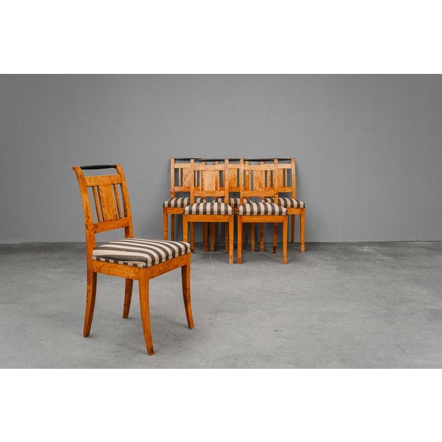 Item: Set of 6 chairs Period & Style: Biedermeier - 19th century Features - elegant set of 6 with beautiful, clean lines -...