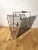 Mid-Century Modern 1960s Mid Century Steel Mesh Magazine Rack with Fleur De Lis Motif For Sale - Image 3 of 11