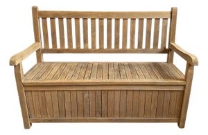 Outdoor Teak Storage Bench