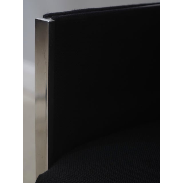Metal Pair Jens Risom Black & Chrome Mid Century Modern Chairs For Sale - Image 7 of 18
