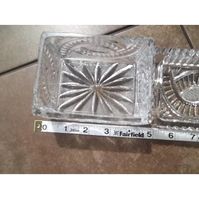 Vintage Cut Crystal Box Ashtray For Sale - Image 4 of 11