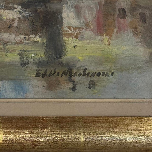 Framed Oil Painting on Canvas by Edmond De Meulenaire (1884–1963) For Sale - Image 13 of 15