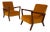 Vintage Italian Armchairs in Orange Velvet, 1960s, Set of 2 For Sale