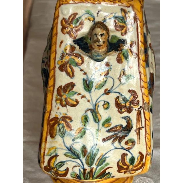 Antique Made in Italy Bottle With Cherubian Handles For Sale - Image 9 of 11