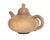 A 1951 ceramic teapot designed by the Danish designer Jørgen Møller-Petersen. Brown in color, this teapot has a short...