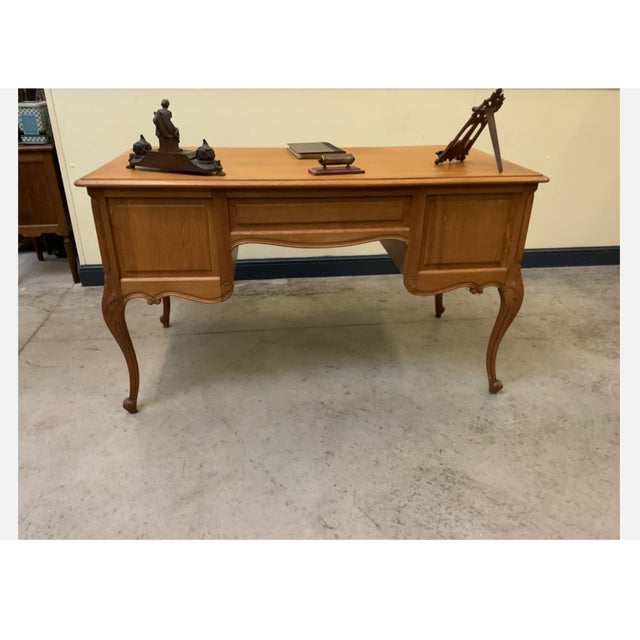 Brown Vintage Louis XV Desk, 1950 For Sale - Image 8 of 11
