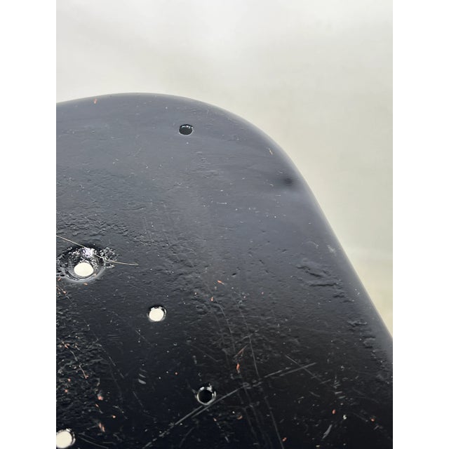 Black Vintage Industrial Tall Metal Stool For Sale - Image 8 of 11