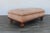 Tan Oversized Vintage Ralph Lauren Tan Leather & Wood Ottoman With Bun Feet For Sale - Image 8 of 18