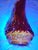 1960s Large Le Smith Diamond Butt 16 Fingers Swung Vase Amberina 24 Gorgeous Red For Sale In Columbus, GA - Image 6 of 11