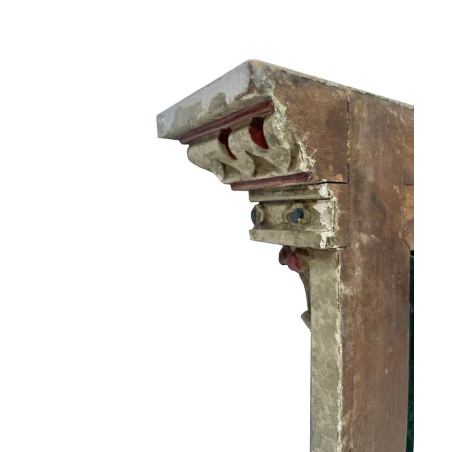 19th Century Venetian Polychrome Tabernacle Frame as Mirror For Sale - Image 4 of 7