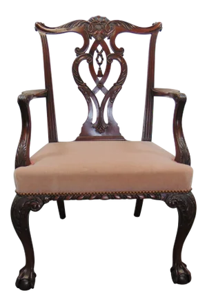 Chippendale Carved Mahogany Arm Chair