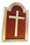 19th-Century Gilded Wooden Frame for Crucifix For Sale