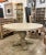 Wood Round Beach Washed Salvage Pine Dining Table For Sale - Image 7 of 7