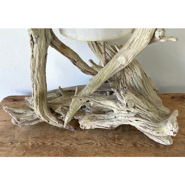Vintage Boho Driftwood Lamp For Sale - Image 4 of 12