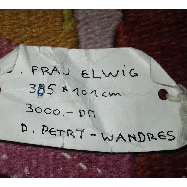 Frau Elwig Figurative Tapestry by D. Petry Wandres, Germany, 1970s For Sale - Image 12 of 17