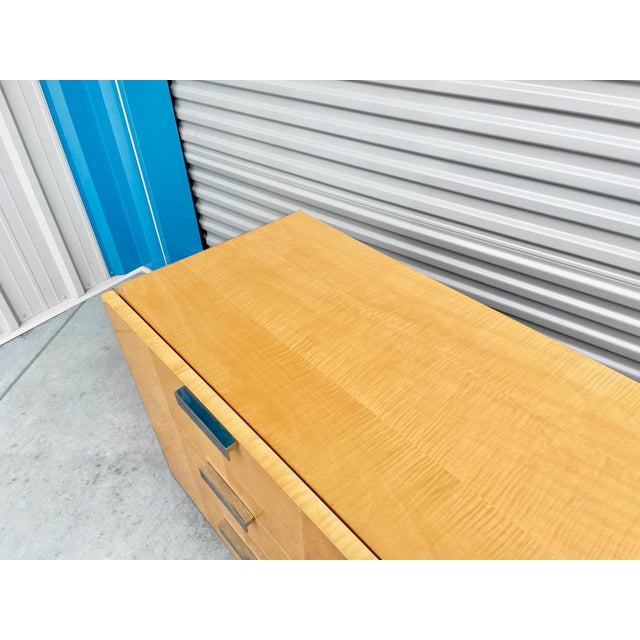 1970s Mid Century Maple & Walnut Dresser For Sale - Image 11 of 14