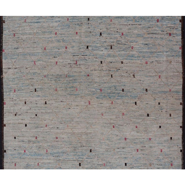 Early 21st Century Modern Afghanistan Rug With All-Over Modern Pattern 5'10 X 9'2 For Sale - Image 5 of 14