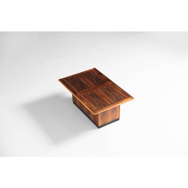 Wood Sliding Coffee Bar Table from E Pedersen, Denmark, 1960s For Sale - Image 7 of 13