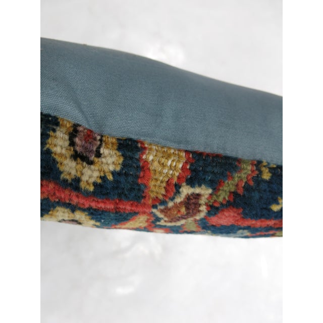 Early 20th Century Green Persian Mahal Pillow For Sale - Image 5 of 5