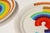 Set of Eight Italian Porcelain Salad and Dinner "Rainbow" Plates by Mancer For Sale - Image 13 of 16