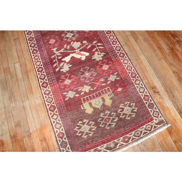 Pigeon Vintage Turkish Anatolian Runner - 3'1" x 11'3" For Sale In New York - Image 6 of 18