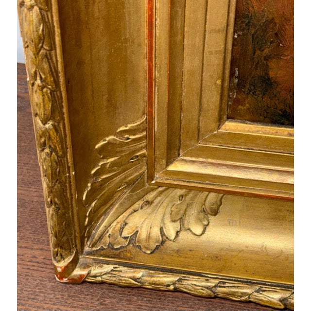 Romantic Ladies in a Lush Garden, Signed European Oil Painting, Belle Époque, 1800s For Sale - Image 15 of 18