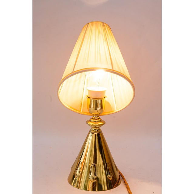 1920s Art Deco Table Lamp with Fabric Shade, Vienna, Austria, 1920s For Sale - Image 5 of 15