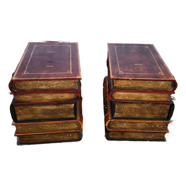 Pair of Vintage Leather Boxes For Sale