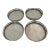 1920s Set of 4 Sterling Silver Rimmed Glass Coasters For Sale