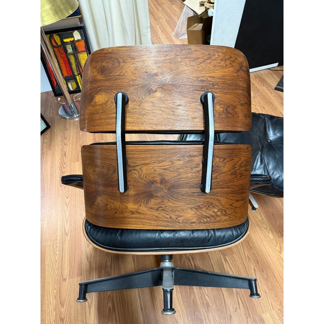 1964 Rosewood Herman Miller Eames Lounge Chair and Ottoman For Sale - Image 17 of 18