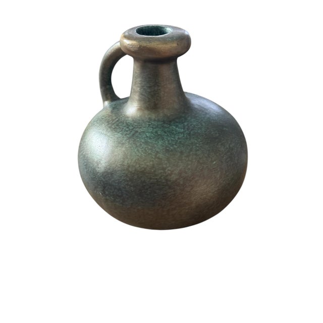 Late 20th Century Late 20th Century Decorative Green & Gold Jug For Sale - Image 5 of 6