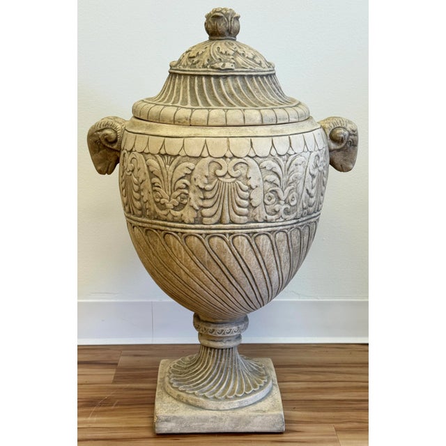 Oversized Rams Head Urn For Sale In Kansas City - Image 6 of 11