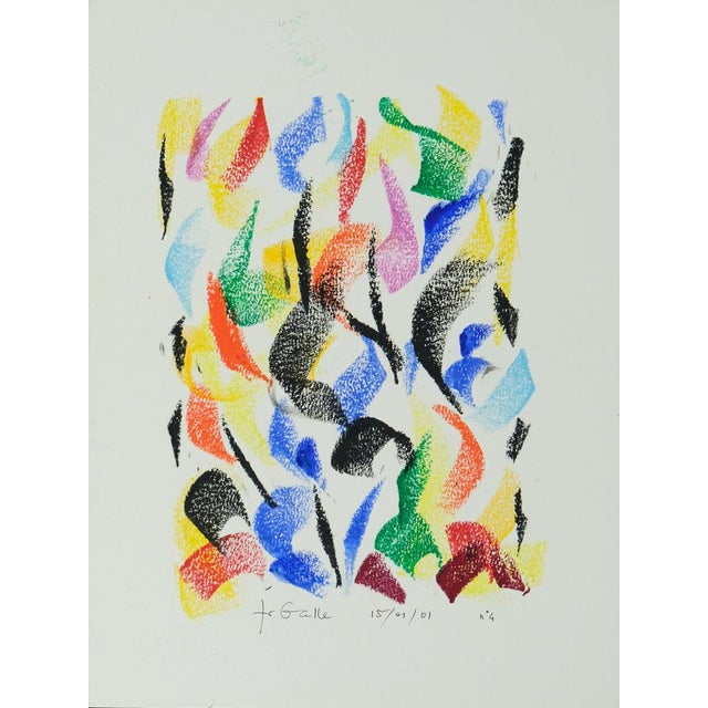 Modern Françoise Galle, Abstract Fish, 1940, Pastel on Paper For Sale - Image 3 of 7