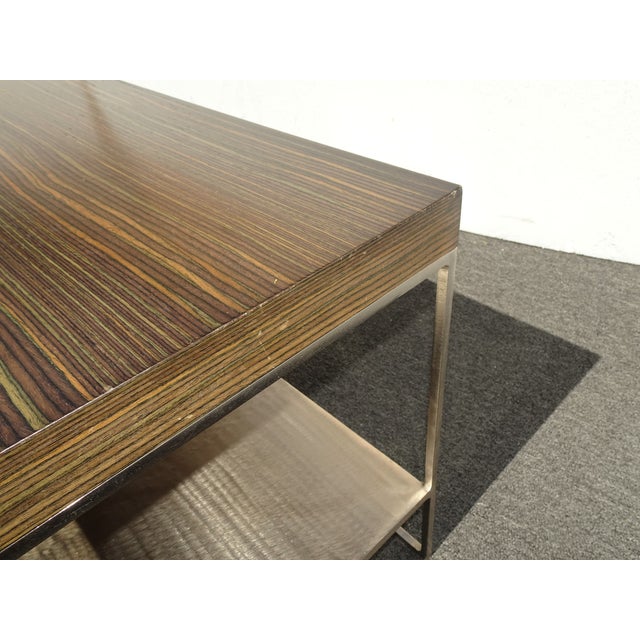 Vintage Minotti Complemento Calder Cocktail Coffee Table W Lapped Finish Swirls Italy For Sale - Image 9 of 13