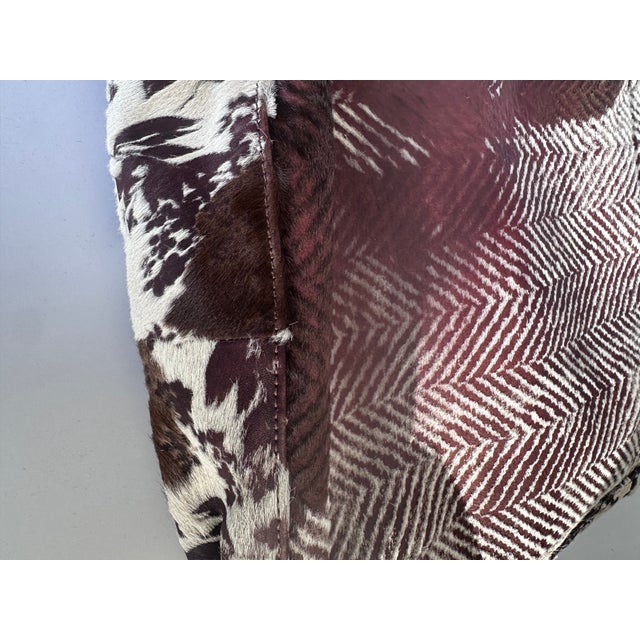 Longchamp Calf Hair Collage Pattern Shoulder Handbag Hobo Leather Animal Print For Sale - Image 12 of 12