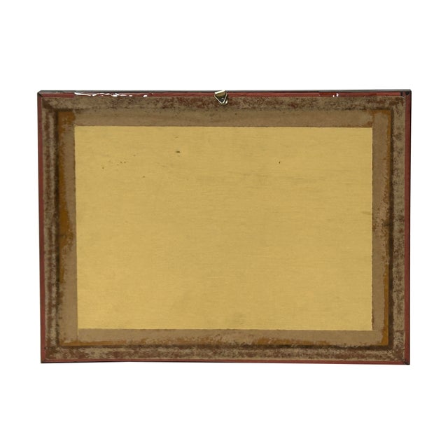 Wood Vintage Embroidery Puppy Dog Rectangular Framed Art For Sale - Image 7 of 7