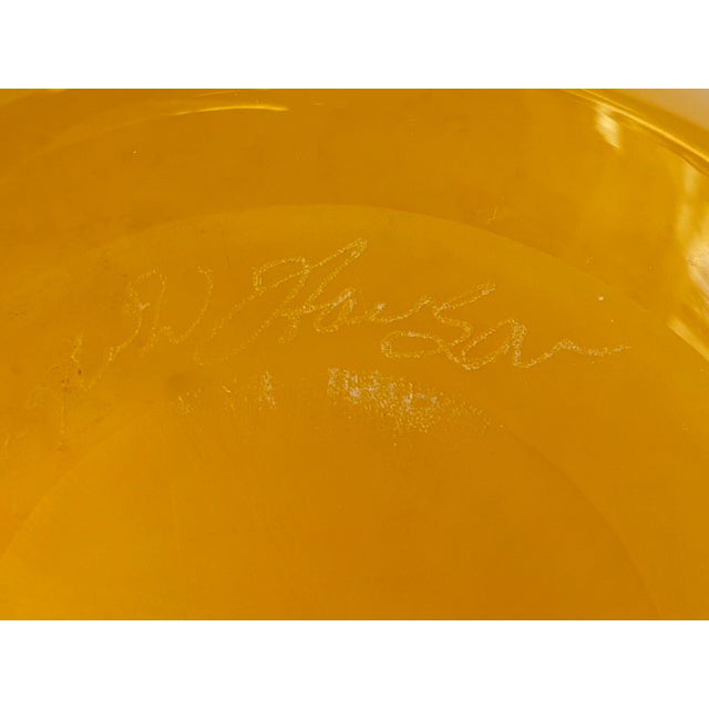 Vintage Yellow Murano Glass Vase With Millefiori | Made in Italy | Signed For Sale - Image 14 of 14