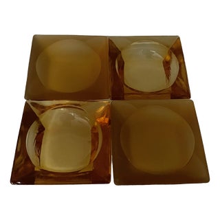 Glass Paste Ashtray, 1960s, Set of 5 For Sale