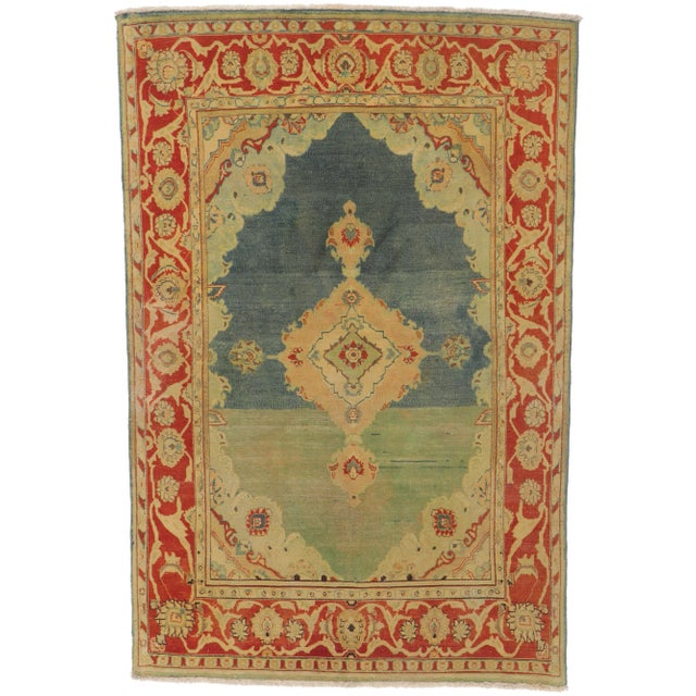 Vintage Persian Tabriz Rug - 04'02 X 06'02 For Sale - Image 9 of 9