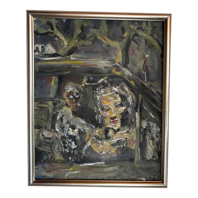 1960s Vintage Framed Oil Painting on Canvas, Signed by the Artist For Sale