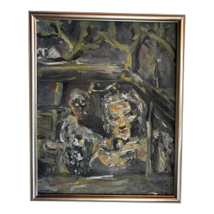 1960s Vintage Framed Oil Painting on Canvas, Signed by the Artist