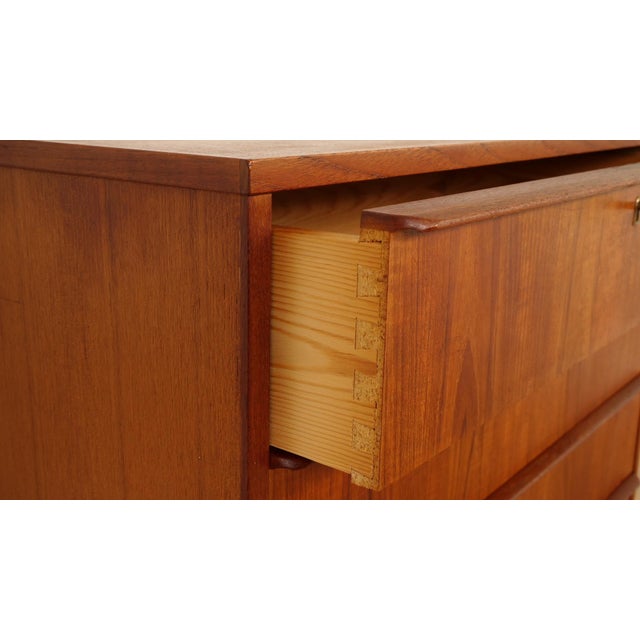 Brown Vintage Danish Chest of Drawers in Teak For Sale - Image 8 of 10